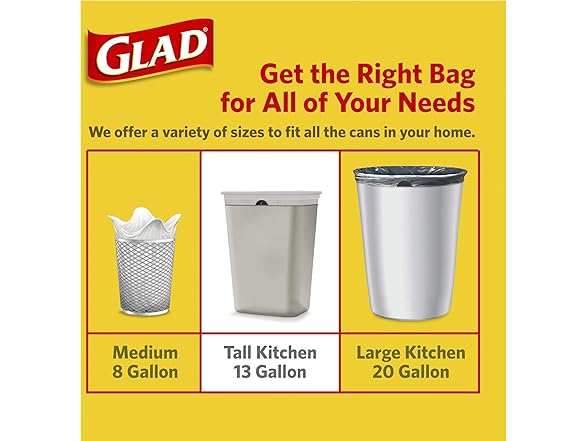 Glad OdorShield Trash Bag, White, 80 Count
