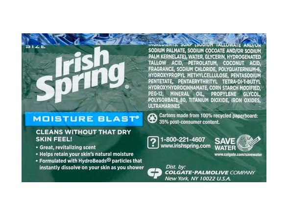 Irish Spring Moisture 3.7oz (3pk)