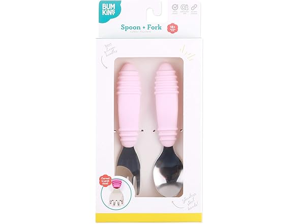 Bumkins Toddler Utensils, Kids Fork and Spoon Set