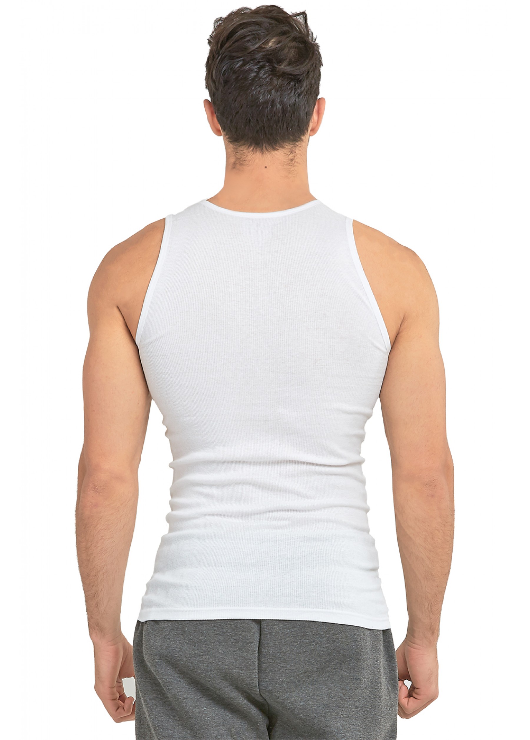 6Pk Knocker 100% Cotton A-Shirt - Gallery 7