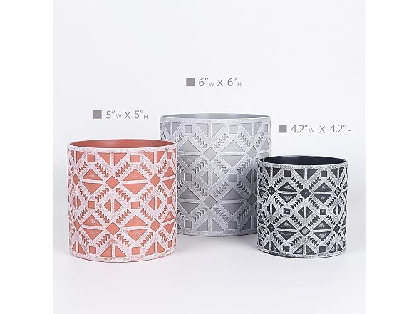 lokeisna Plant Pots, Set of 3