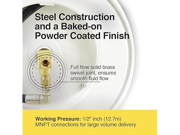 ReelWorks Oil Hose Reel Retractable 1/2" Inch x 50'