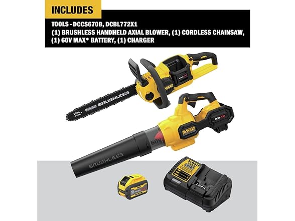 DEWALT DCBL772X1 & DCCS670B Blower & Chainsaw Kit