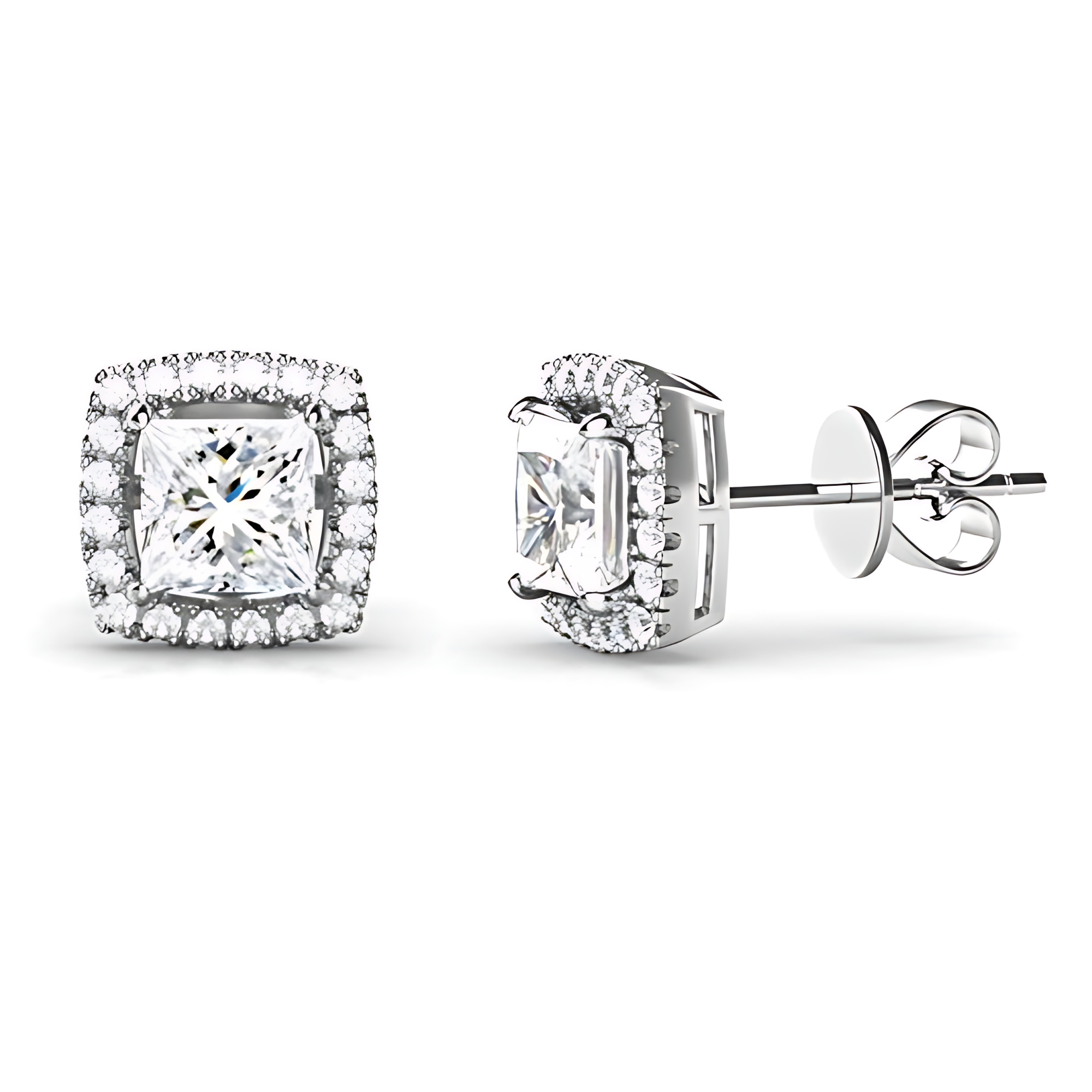 Halo Stud Earrings - Gallery 4