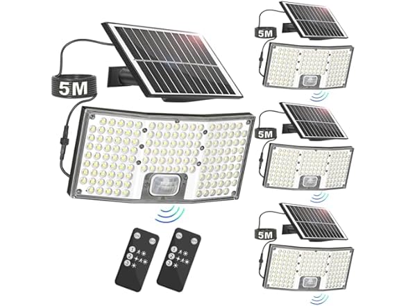TOBUSA 4-Pk Motion Sensor Flood Lights