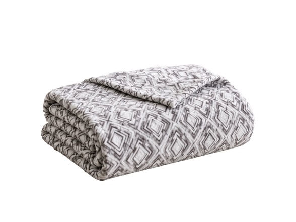 50 x 60 Gray Geometric Blanket - Gallery 2