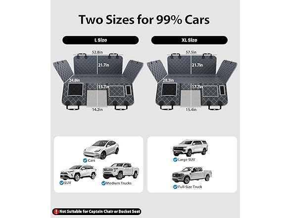 PetGenie Large Dog Car Seat Cover