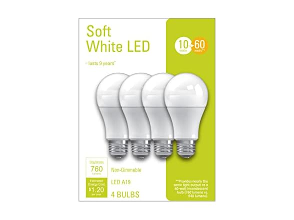 GE LED Light Bulbs, 60 Watt Eqv