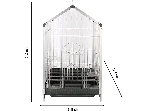 Bird Carrier Travel Cage, 21 inch with Wooden Perch