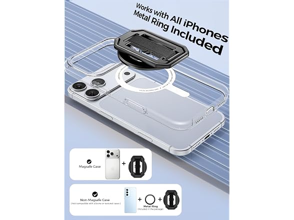 HYCZAAE Black MagSafe Phone Grip Stand