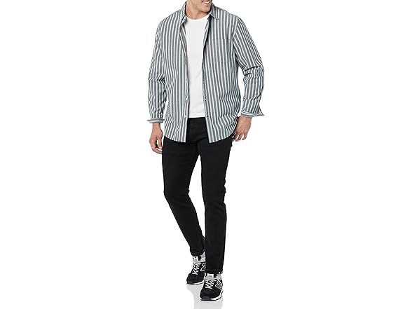 Amazon Essentials Men's Long-Sleeve Stretch Poplin Shirt