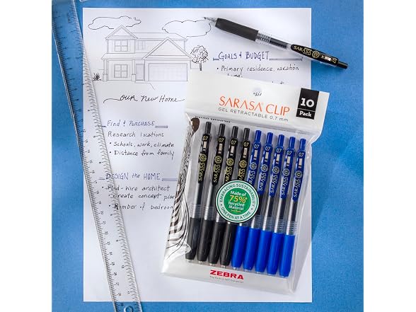 Zebra Pen Sarasa Clip Gel Retractable Pens