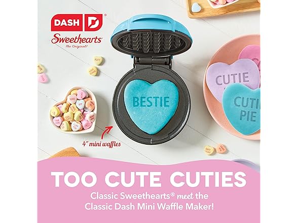 DASH x Sweethearts® Mini Waffle Maker