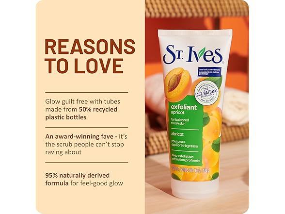 St. Ives Apricot Facial Scrub Fresh Skin 6oz