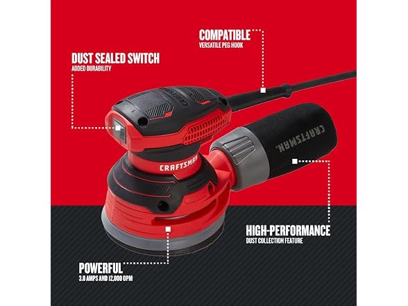 CRAFTSMAN CMEW231 Orbital 5 inch Corded Sander