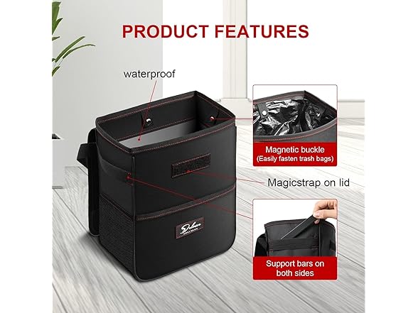 CP CLEVER PINKPHIN Car Trash Can Hanging For Headrest, Extra Large Waterproof Auto Garbage Bag Organizer Collapsible Vehicle Waste Bin Purple C33 CP CLEVER PINKPHIN Car Trash Can Hanging For Headrest, Extra Large Waterproof Auto Garbage Bag Organizer Collapsible Vehicle Waste Bin Purple C33