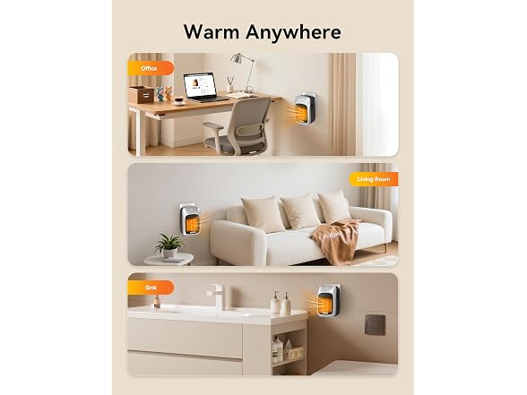 Brightown Plug In Space Heater for Indoor, 800W