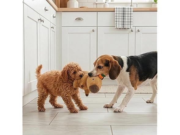 SPOT Capybara with Orange Plush Dog Toy