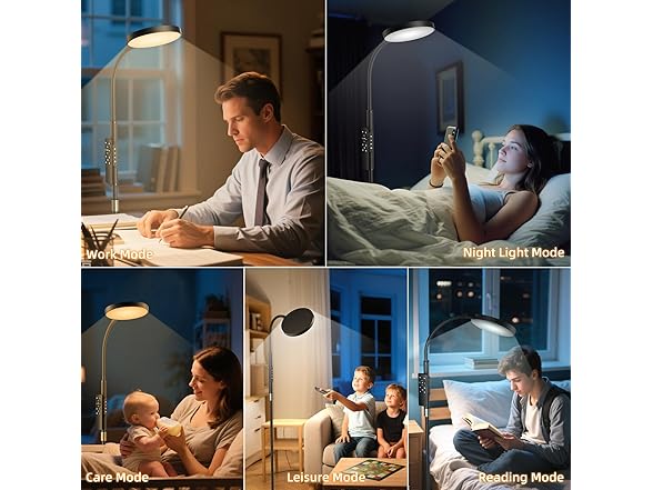 PACOVY Height Adjustable Floor Lamp