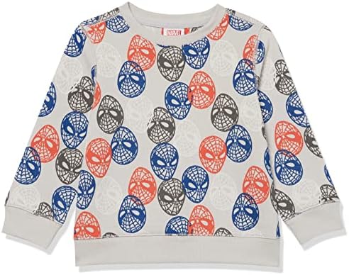 Amazon Essentials Disney | Marvel | Star Wars Boys' Fleece Pullover Crew Sweatshirts, Marvel Spider-man, Large