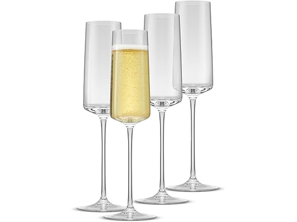 JoyJolt Sidney Stemmed Champagne Flutes Set of 4