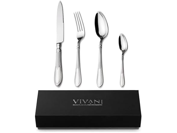 VIVANI Luxury Silverware Flatware Set