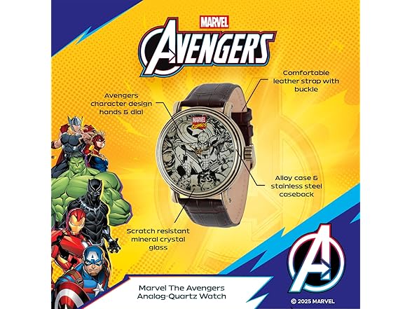 Marvel Adult Vintage Analog Quartz Watch