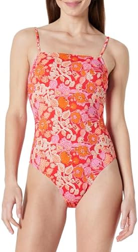 Bright Poppy Red Folk Floral