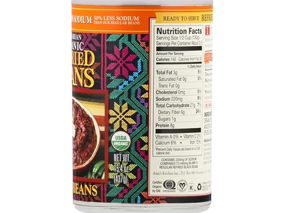Amy's Low Sodium Black Beans 15.4oz