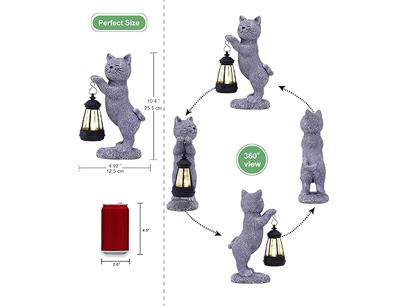 Cat Outdoor Garden Statue Décor