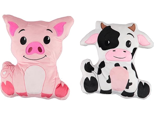 Cudlie 2 Pack Plush Dog Chew Toys Large 10"