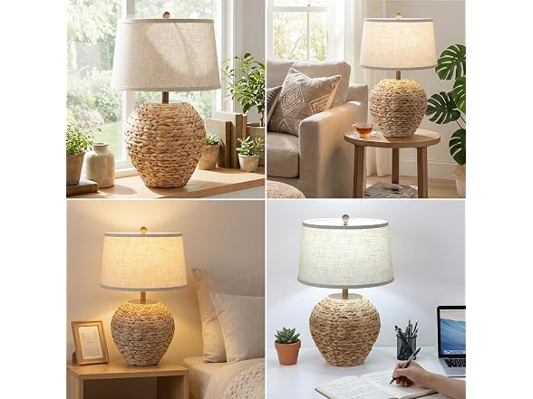TOBUSA HKRC-TL-KN-T0208-1 Rattan Table Lamp