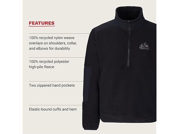 Marmot Mens Wanderer High Pile Pullover