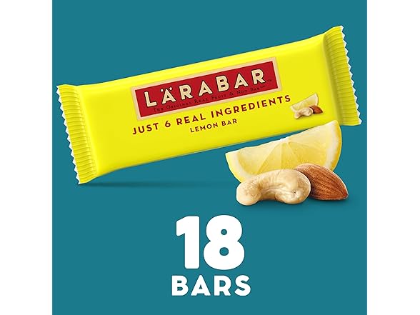 18CT Larabar Lemon Bar Fruit and Nut Bars 28.8 oz.