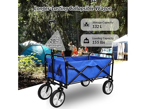 Elevon  Collapsible 150 Pound Capacity Garden  Wagon - Gallery 2