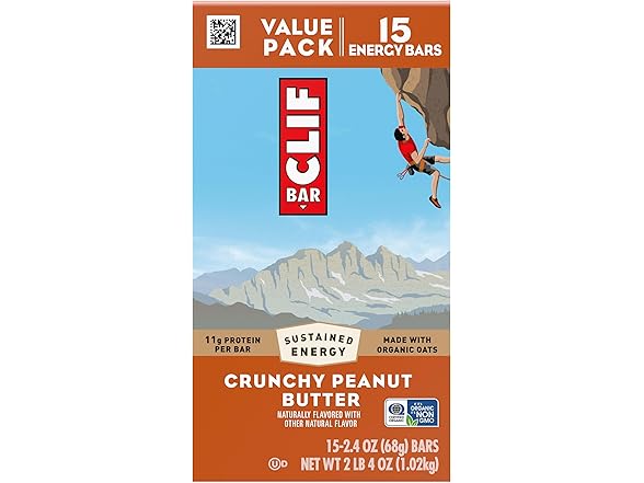 CLIF BAR - Energy Protein Bars - Crunchy Peanut Butter