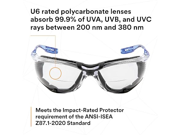 3M Safety Glasses, Virtua CCS Readers