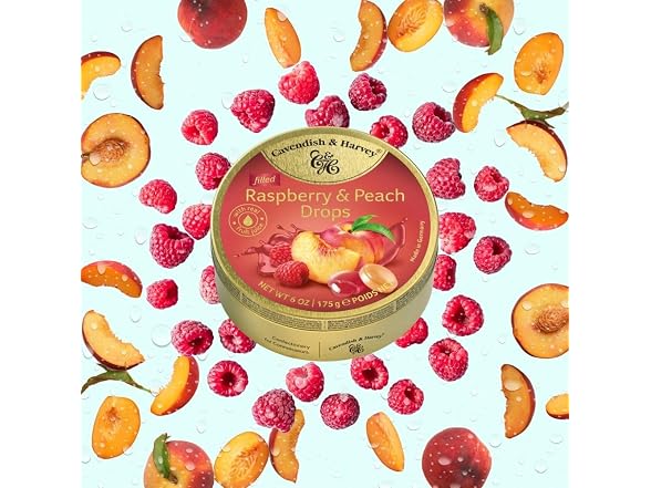 9pk C&H Raspberry & Peach Drops