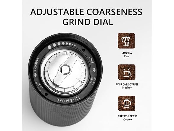 TIMEMORE Manual Coffee Grinder, Steel