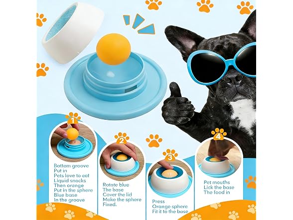 Lick Sphere for Pet - Canine Anxiety Relief Bowl