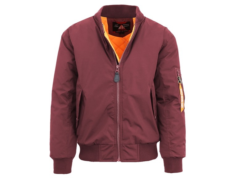Spire By Galaxy WC-----(Men's) - TSP-2908 - BG / S Small Mens Heavyweight Flight Bomber Jacket  Maroon Burgundy
