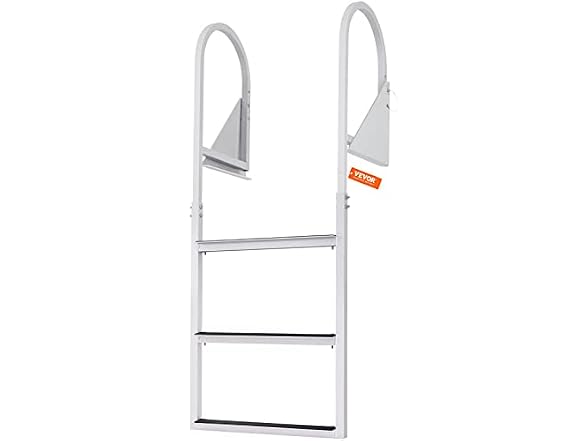Dock Ladder, Flip-Up 3 Steps, 350 lbs Load