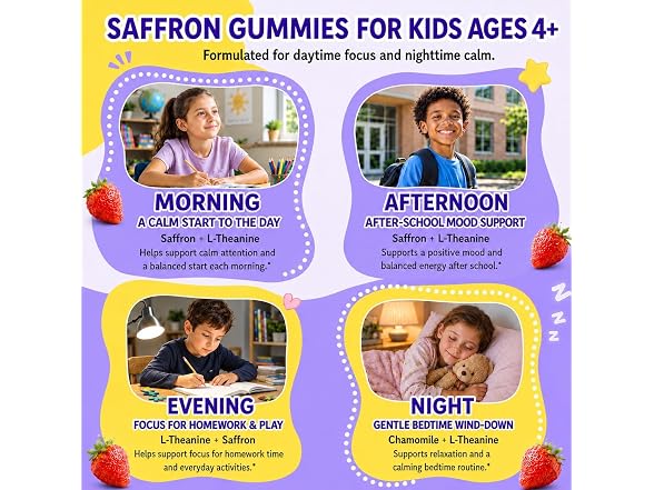 Saffron Gummies for Kids & Adults