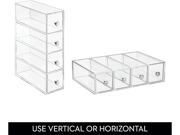 iDesign 4-Drawer Organizer, Clear