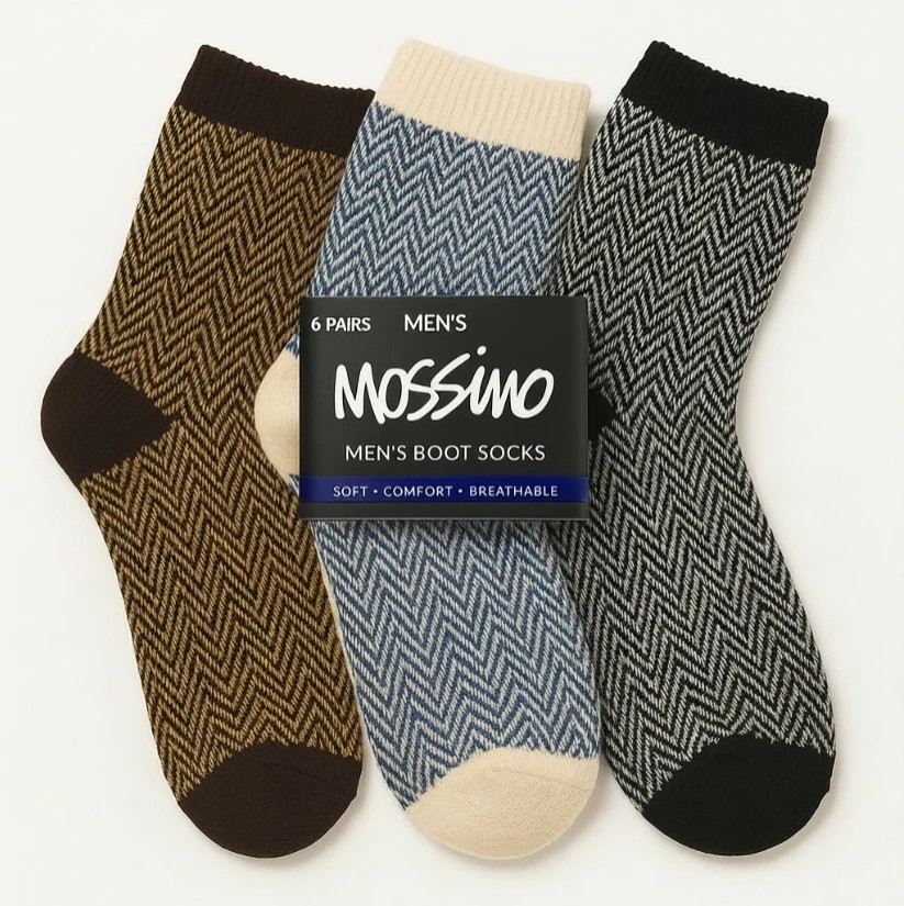 6-Pairs Mossimo Men’s Boot Socks - Gallery 7