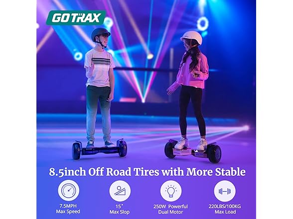 Gotrax E5 Hoverboard with LED 8.5" Offroad Tires, Music Spea (Open Box)