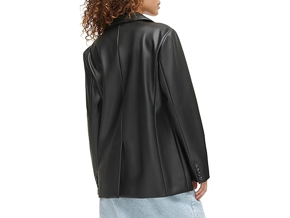 Levis Womens Faux Leather Blazer (2X)