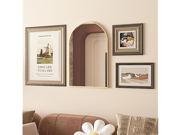 Poseerkey Arched Wall Mount Mirror
