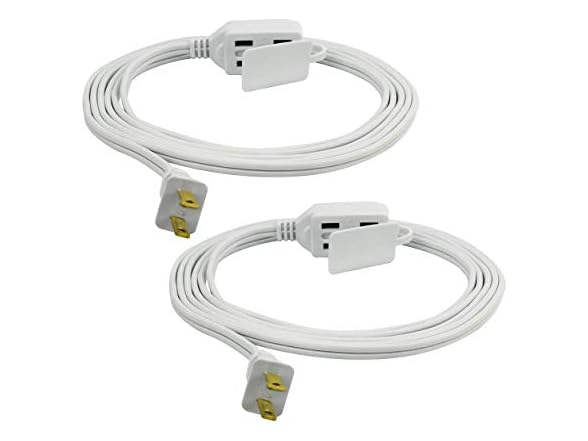 Clear Power 3 Outlet Indoor Extension Cord (2-Pack) 16/2 SPT-2