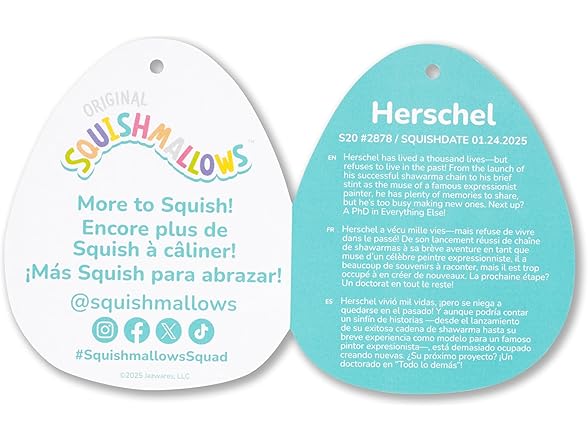 Squishmallows Original 20in Herschel The Dog